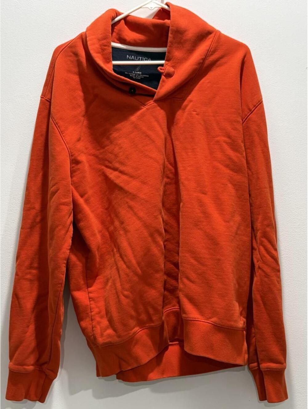 Nautica Men's Orange Hoody